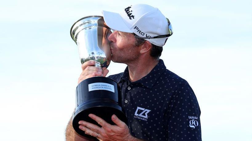 Julien Guerrier celebrates with the trophy