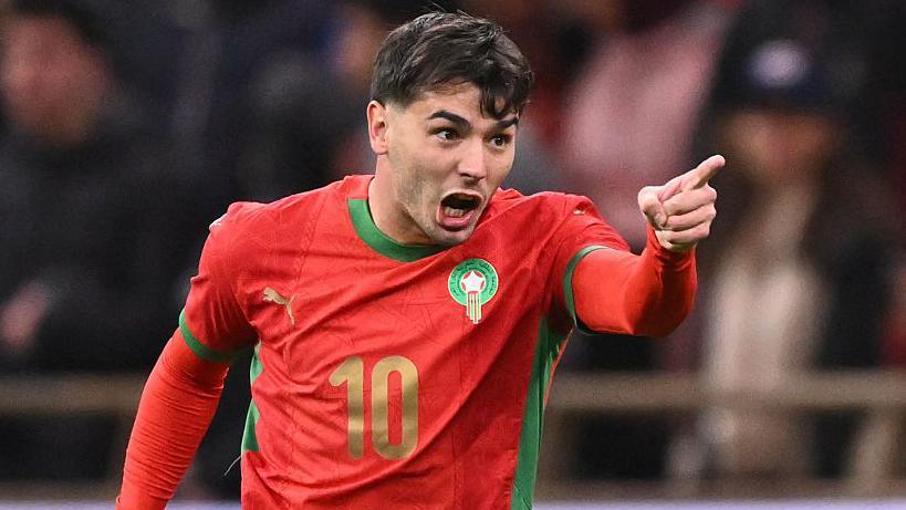 Morocco's Brahim Diaz celebrates