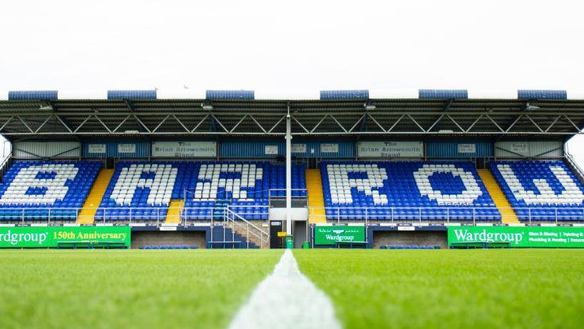 A view of a stand at Barrow's home stadium