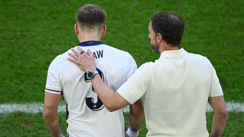 Luke Shaw and Gareth Southgate