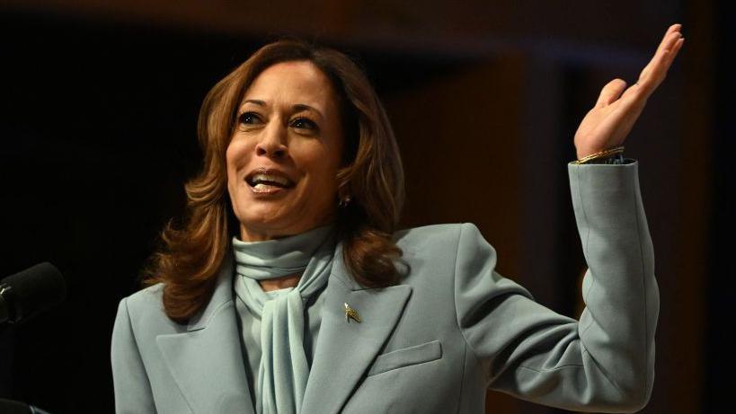 Kamala Harris addresses the Congressional Hispanic Caucus Institute on 18 September