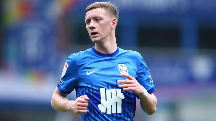 Jay Stansfield playing for Birmingham City last season