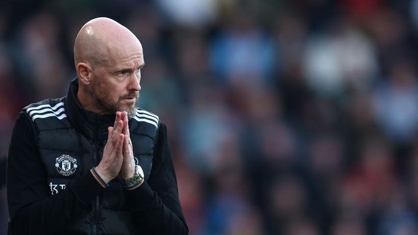 Erik ten Hag watching Manchester United against Bournemouth