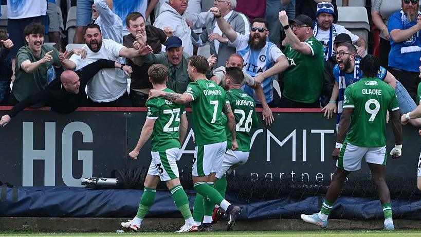 Ben Osborn celebrates