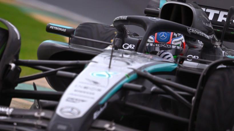 Andrea Kimi Antonelli driving his Mercedes during the Australian Grand Prix