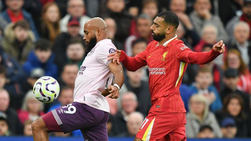 Bryan Mbeumo and Mo Salah.