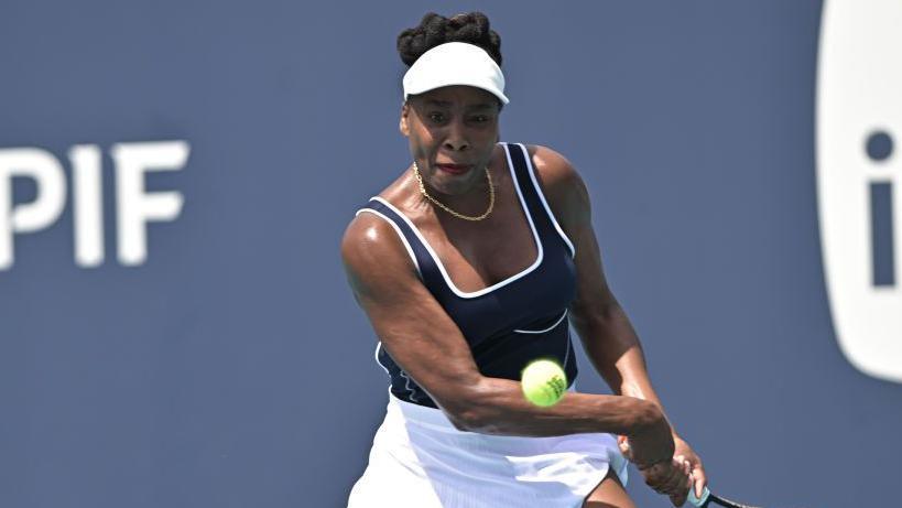 Venus Williams in action in Miami