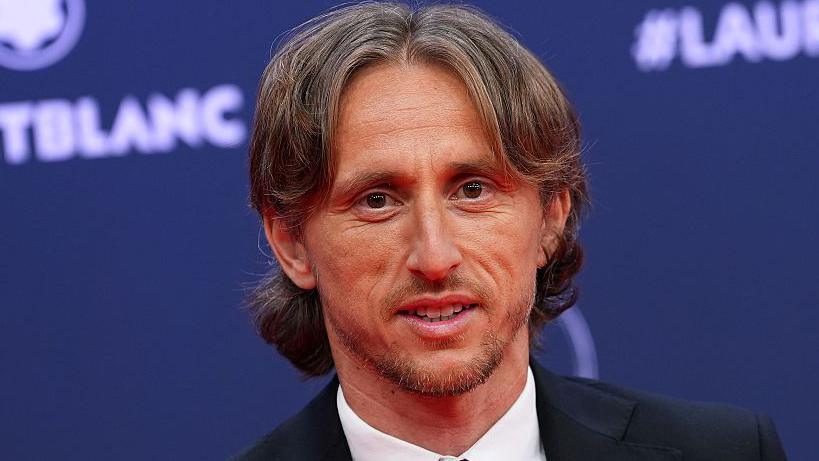 Luke Modric pictured in a suit at the Laureus World Sports Awards