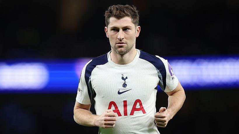 Ben Davies in action for Tottenham against Slavia Prague in the 2025-26 Champions League group stage