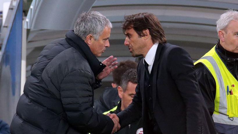 Mourinho and Conte's rivalry began in 2016