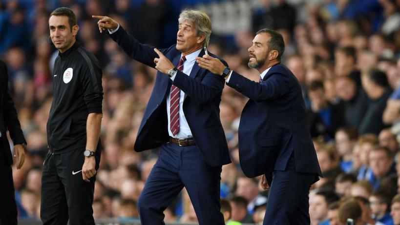 Enzo Maresca and Manuel Pellegrini at West Ham