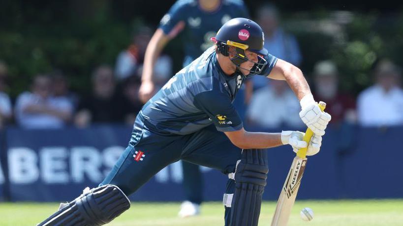 Gus Miller batting for Northamptonshire