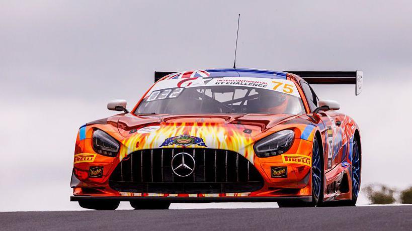 Mercedes AMG GT car competes at the Bathurst 24-hour in Australia