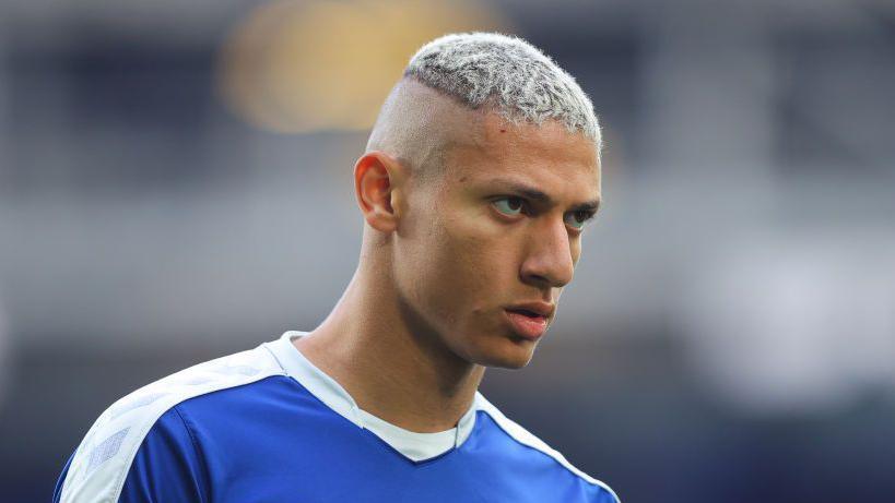Former Everton forward Richarlison during a Premier League game against Crystal Palace at Goodison Park on 19 May 2022