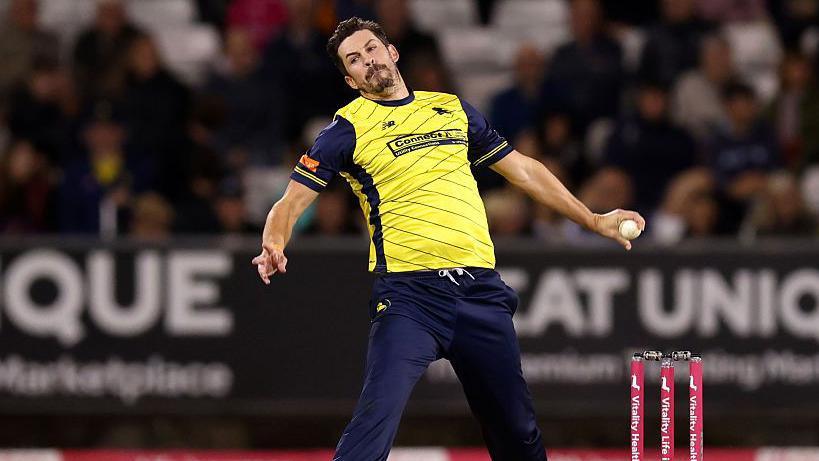 Chris Wood in action for Hampshire in the T20 Blast