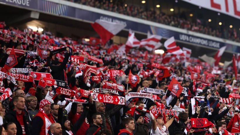 Lille fans during the club's Champions League match against Juventus earlier this month