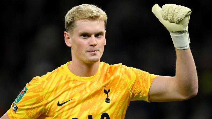 Young goalkeeper Antonin Kinsky had a dream debut for Tottenham in the Carabao Cup semi-final against Liverpool