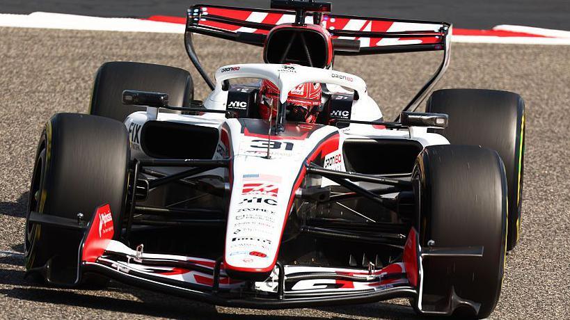 Haas driver Esteban Ocon in Bahrain