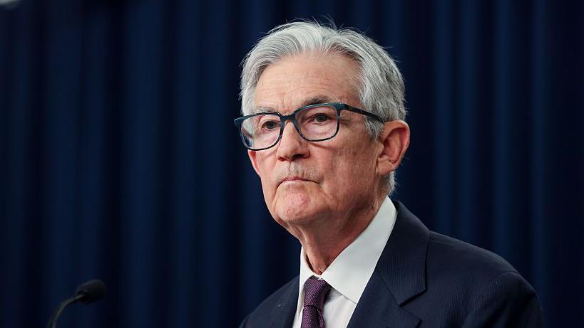Jerome Powell, chairman of the US Federal Reserve, during a news conference following a Federal Open Market Committee (FOMC) meeting in Washington, DC, US, on Wednesday, May 7, 2025