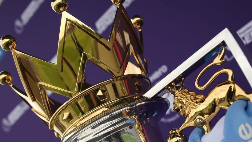 General picture of the Premier League trophy
