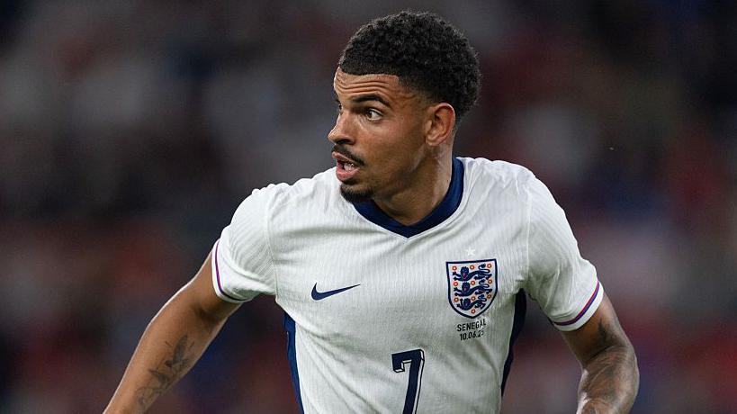 Morgan Gibbs-White in action for England against Senegal last month
