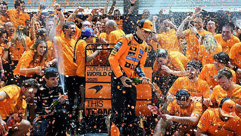 McLaren celebrating winning the constructors' championship