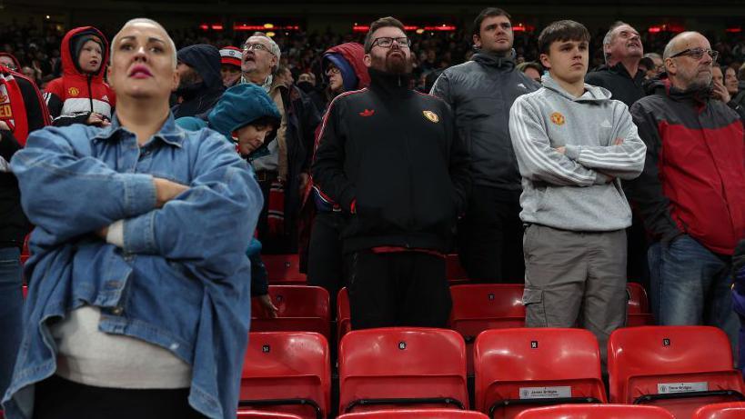 Manchester United fans deserted Old Trafford in their thousands before the end of the home defeat to Spurs