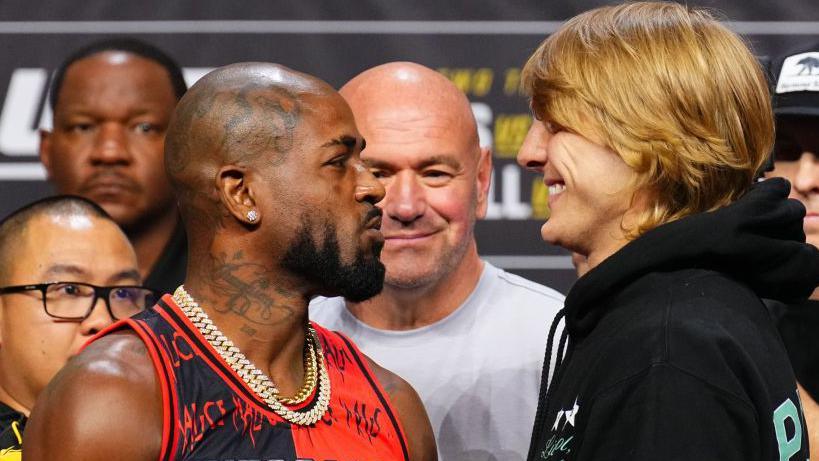 Bobby Green faces off with a grinning Paddy Pimblett