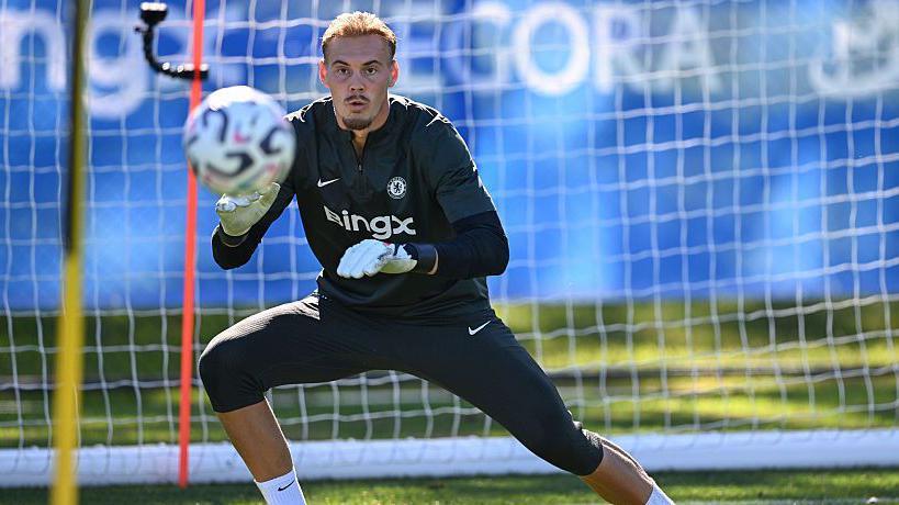 Chelsea goalkeeper Filip Jorgensen