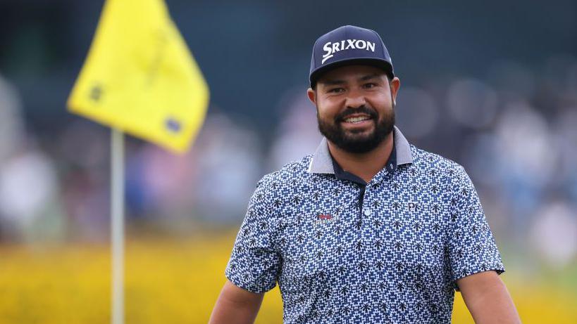 JJ Spaun smiles during the final round of the Players Championship