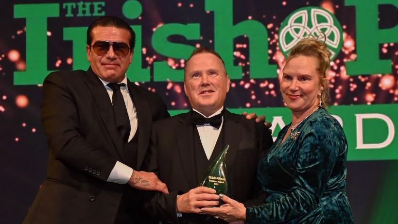 Billy McAllister presented with the 2023 Inspiration in the Community Award at the Irish Post Awards.