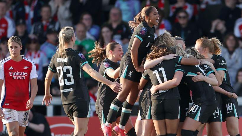 Liverpool celebrate their goal