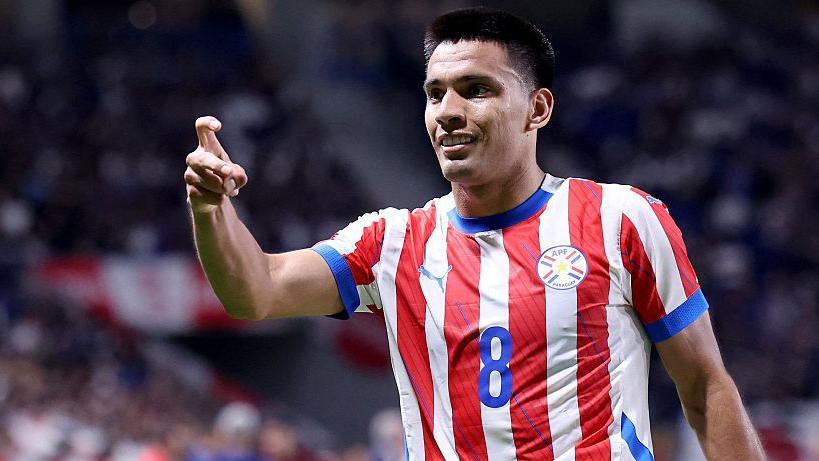 Diego Gomez celebrates scoring against Japan in October 2025