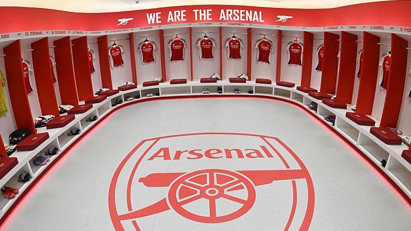 The Arsenal dressing room