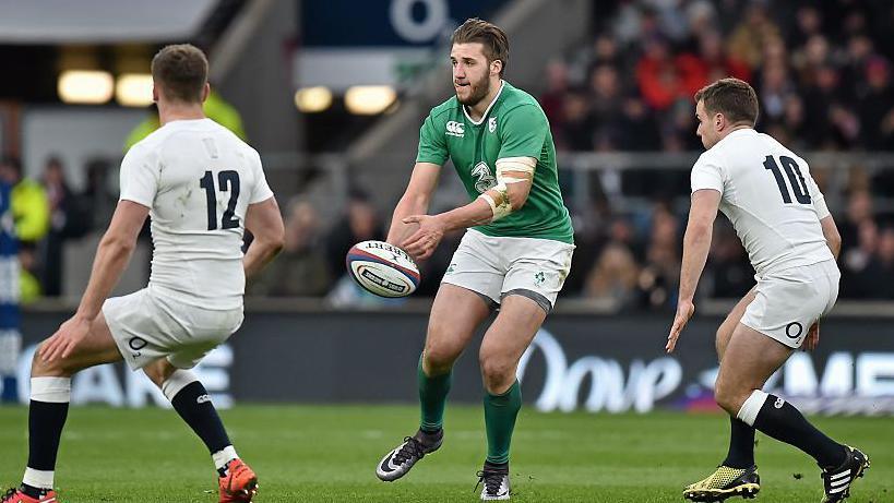 Stuart McCloskey in actin against England in 2016