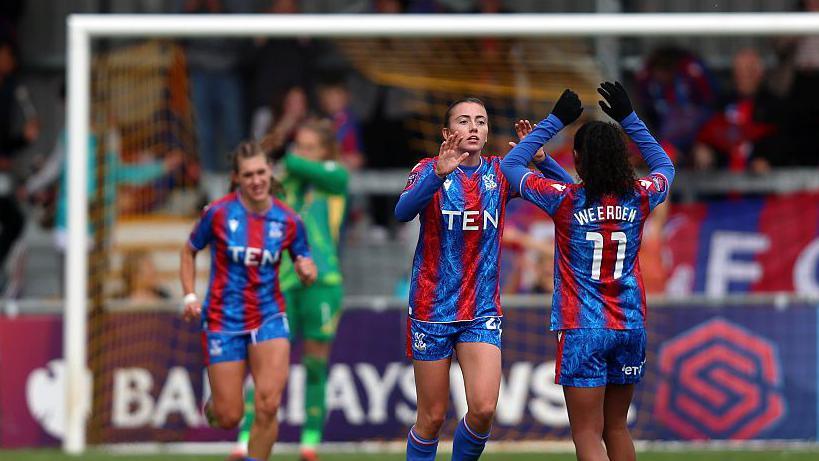 Abbie Larkin celebrates her equaliser