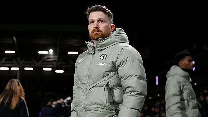 Calum McFarlane looking out over the pitch