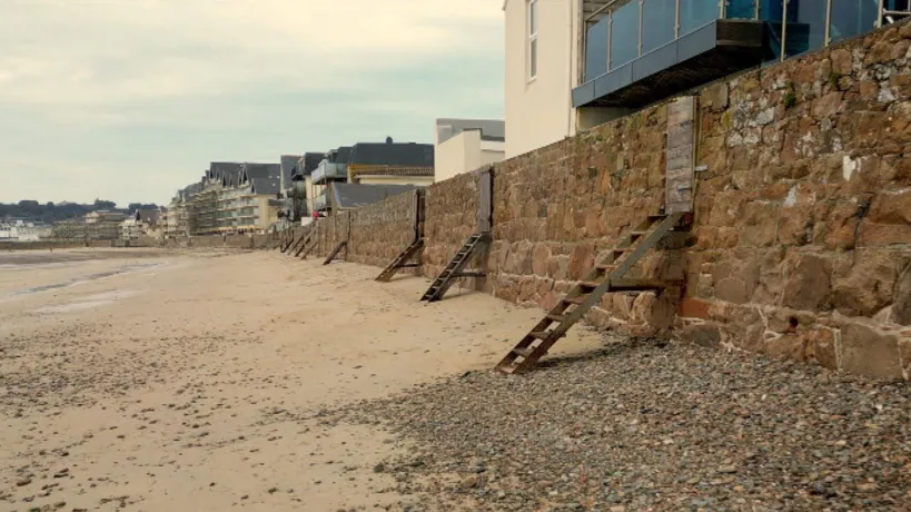 Land on beach in Jersey