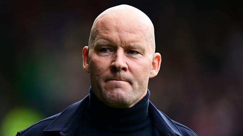 Sheffield Wednesday manager Henrik Pedersen looks on 