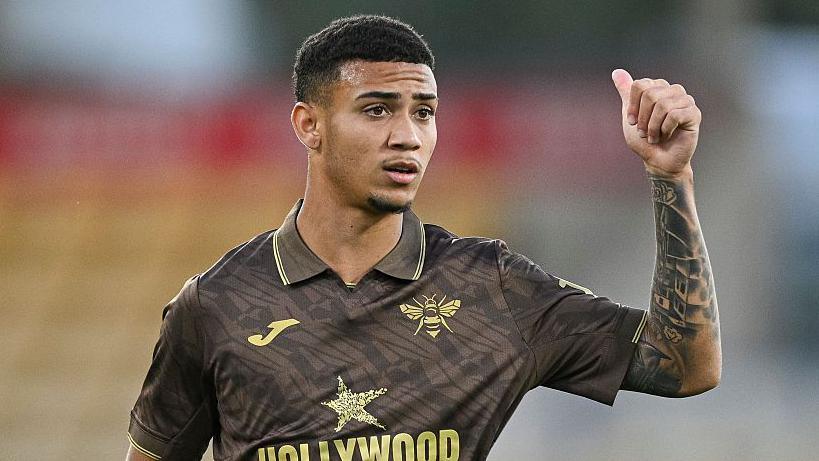 Gustavo Nunes in pre-season action for Brentford last summer