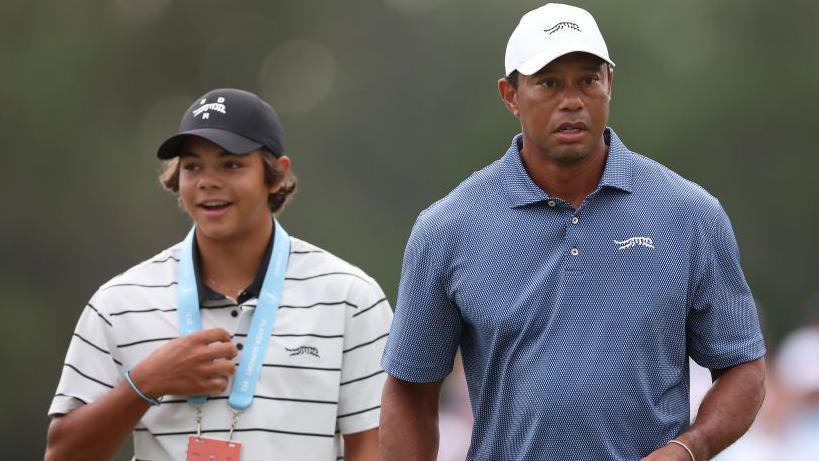 Tiger Woods and son Charlie