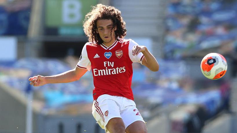 Matteo Guendouzi in action for Arsenal