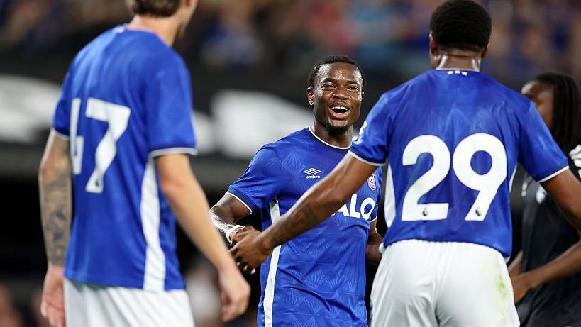 Chuba Akpom of Ipswich Town celebrates