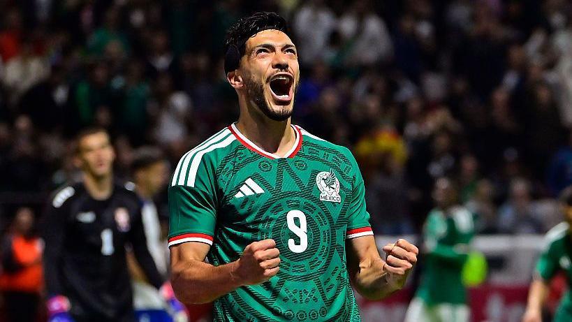 Raul Jimenez passionately celebrates his goal by screaming and clenching his fists