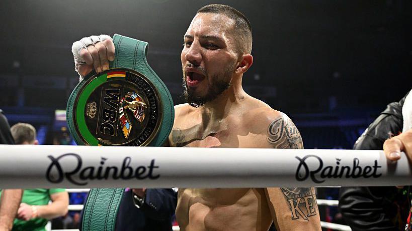 Walsh with the WBC International title