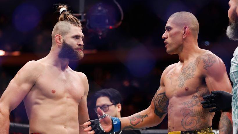 Jiri Prochazka and Alex Pereira after their bout at UFC 295 in November