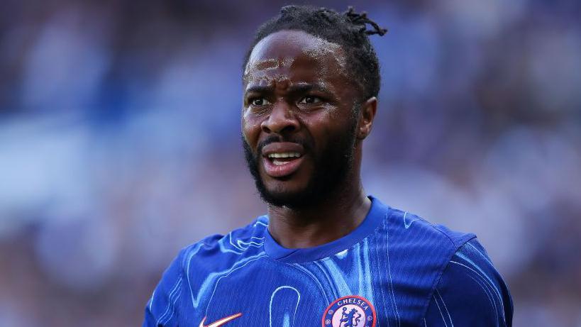 Raheem Sterling playing for Chelsea