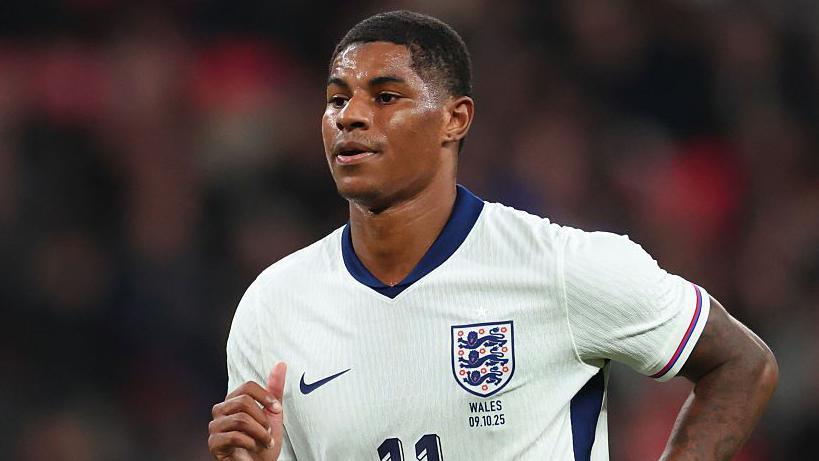 Marcus Rashford playing for England