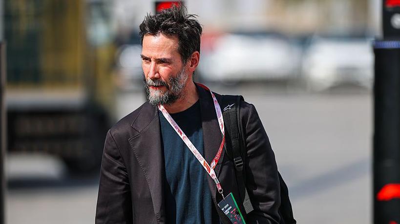  Keanu Reeves in the paddock of day two of testing in Bahrain 