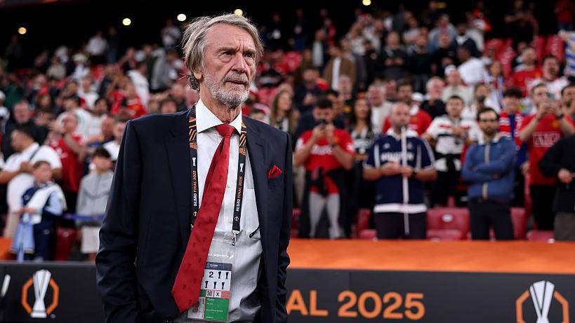 Jim Ratcliffe pictured at the Europa League final against Tottenham